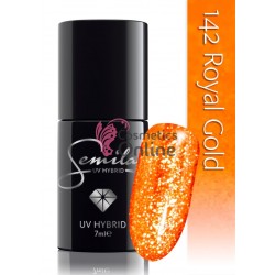 Oja UV Semilac 142 auriu cu sclipici Royal Gold 7 ml